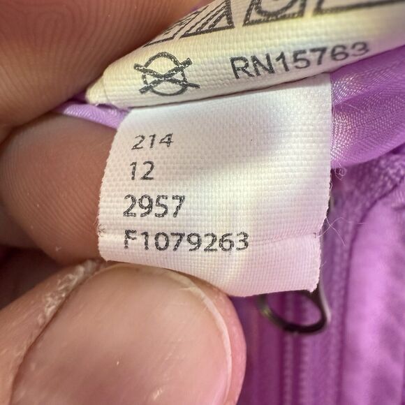 Champion Hooded Windbreaker Jacket Women’s Size L Purple Lightweight Zip-Up - Picture 7 of 8